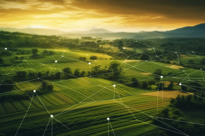 绿色的农作物庄稼地科技效果背景图,高清,摄影图,摄影图片,图片大全,摄影图免费下载